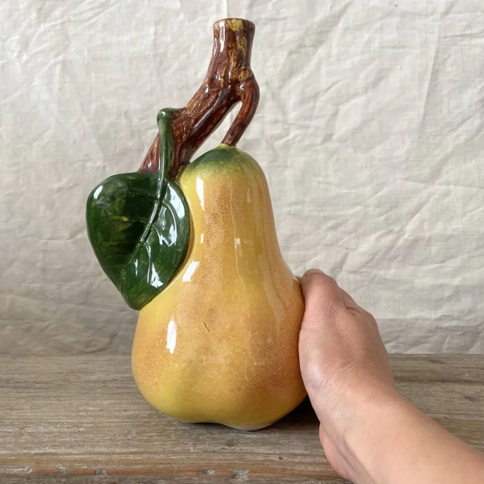 Bouteille vintage en céramique forme poire