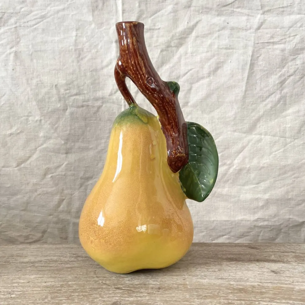 Bouteille vintage en céramique forme poire