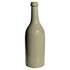 Bouteille vintage en grès beige moucheté H31