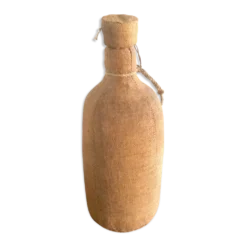 Bouteille vintage en toile de jute