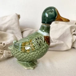 Bouteille zoomorphe ,canard en céramique