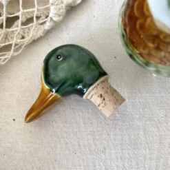 Bouteille zoomorphe ,canard en céramique