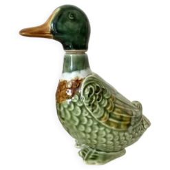 Bouteille zoomorphe ,canard en céramique