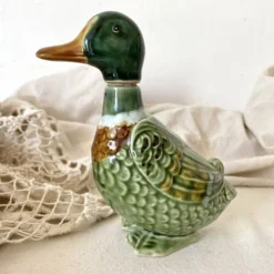 Bouteille zoomorphe ,canard en céramique
