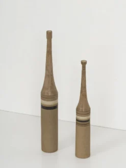 Bruno Gambone, paire de bouteilles en céramique XL, Italie années 1970