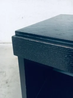Brutalist Black Ebonized Dry Bar Cabinet, Belgium, 1970s