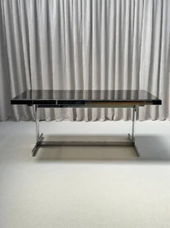 Brutalist chrome dining set by Sigma Furniture, Deinze, Belgium, 1960s.