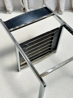 Brutalist chrome dining set by Sigma Furniture, Deinze, Belgium, 1960s.