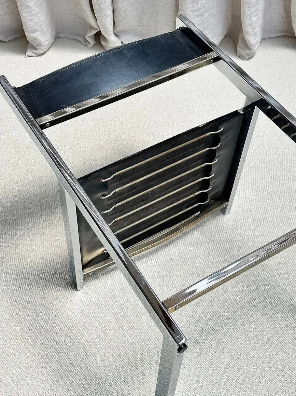 Brutalist chrome dining set by Sigma Furniture, Deinze, Belgium, 1960s.