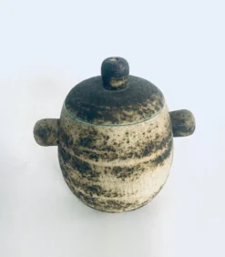 Brutalist Dutch Art Ceramic Pot by Pieter Groeneveldt, Netherlands, 1960s