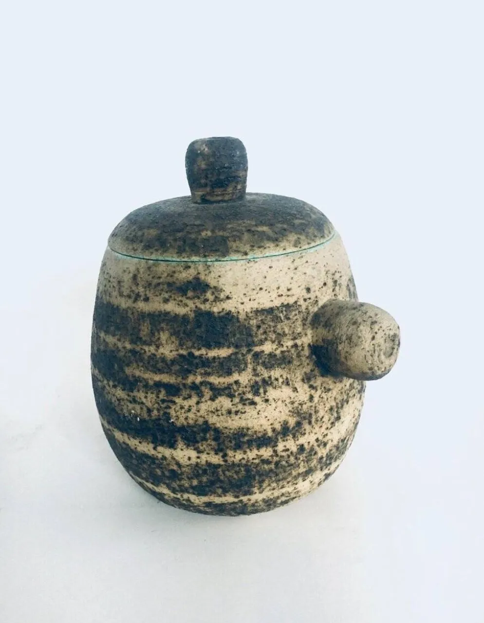 Brutalist Dutch Art Ceramic Pot by Pieter Groeneveldt, Netherlands, 1960s