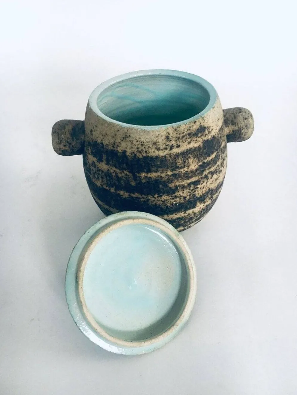 Brutalist Dutch Art Ceramic Pot by Pieter Groeneveldt, Netherlands, 1960s