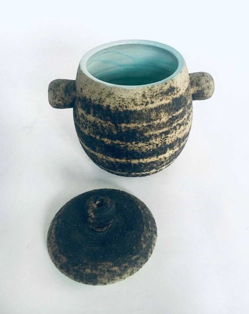 Brutalist Dutch Art Ceramic Pot by Pieter Groeneveldt, Netherlands, 1960s