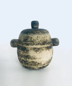 Brutalist Dutch Art Ceramic Pot by Pieter Groeneveldt, Netherlands, 1960s