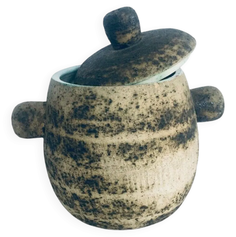 Brutalist Dutch Art Ceramic Pot by Pieter Groeneveldt, Netherlands, 1960s