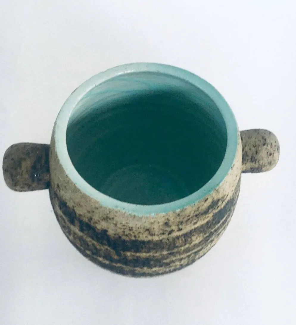 Brutalist Dutch Art Ceramic Pot by Pieter Groeneveldt, Netherlands, 1960s