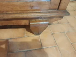 Buffet ancien deux corps en bois sculpté - plateau marbre - très bel état