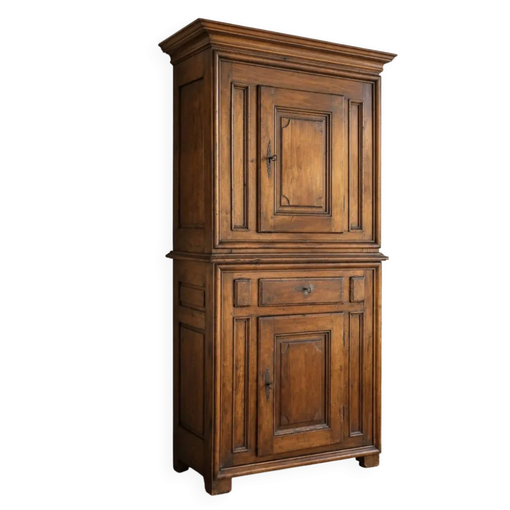 Buffet ancien deux corps en noyer 1800