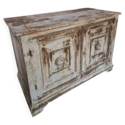 Buffet ancien français en pin avec patine vieillie, vers 1870–1900
