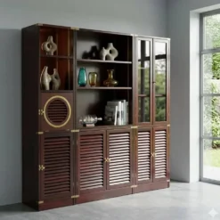 Buffet ancien plaqué acajou La Vecchia Mare XXe siècle