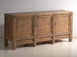 Buffet ancien à trois portes en bois de pin – Chine, vers 1900