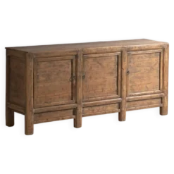 Buffet ancien à trois portes en bois de pin – Chine, vers 1900