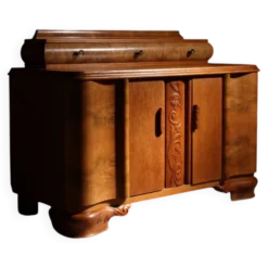 Buffet Art Déco avec superstructure en chêne et noyer | Allemagne années 1920