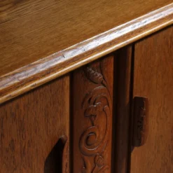 Buffet Art Déco avec superstructure en chêne et noyer | Allemagne années 1920