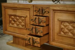 Buffet Art Déco en chêne et ferronnerie par Léon et Maurice Jallot 1940’s