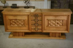 Buffet Art Déco en chêne et ferronnerie par Léon et Maurice Jallot 1940’s