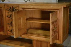 Buffet Art Déco en chêne et ferronnerie par Léon et Maurice Jallot 1940’s