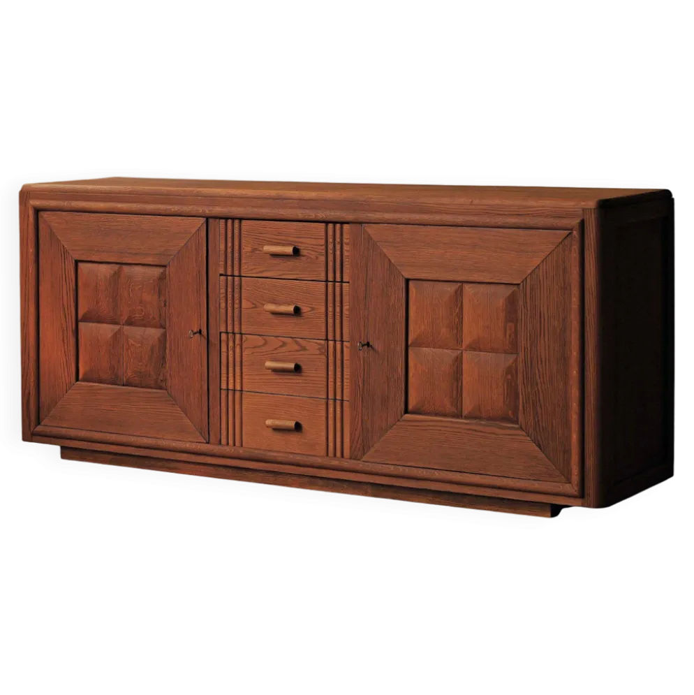 Buffet Art Déco en chêne, France, vers 1940