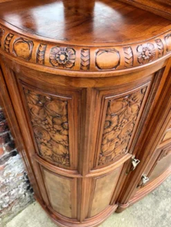 Buffet art déco plateau marbre, meuble vaisselier ancien