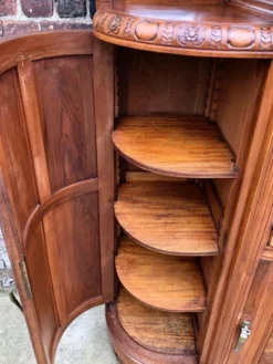 Buffet art déco plateau marbre, meuble vaisselier ancien