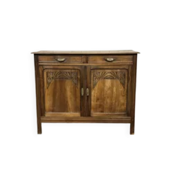 Buffet Art déco rustique des années 1930 en châtaignier
