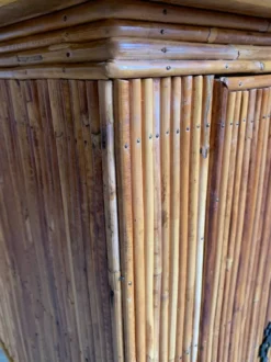 Buffet bar vintage en rotin