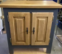 Buffet bas en chêne massif relooké – Style Campagne Chic / Moderne