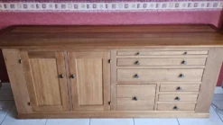 Buffet bas en merisier massif style shaker -roche bobois-