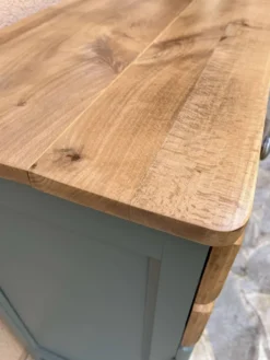 Buffet bas Mado rénové vert Galane et bois