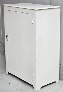 Buffet bas, meuble bar, placard, bois blanc, vintage, années 60
