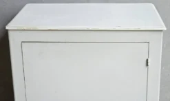 Buffet bas, meuble bar, placard, bois blanc, vintage, années 60