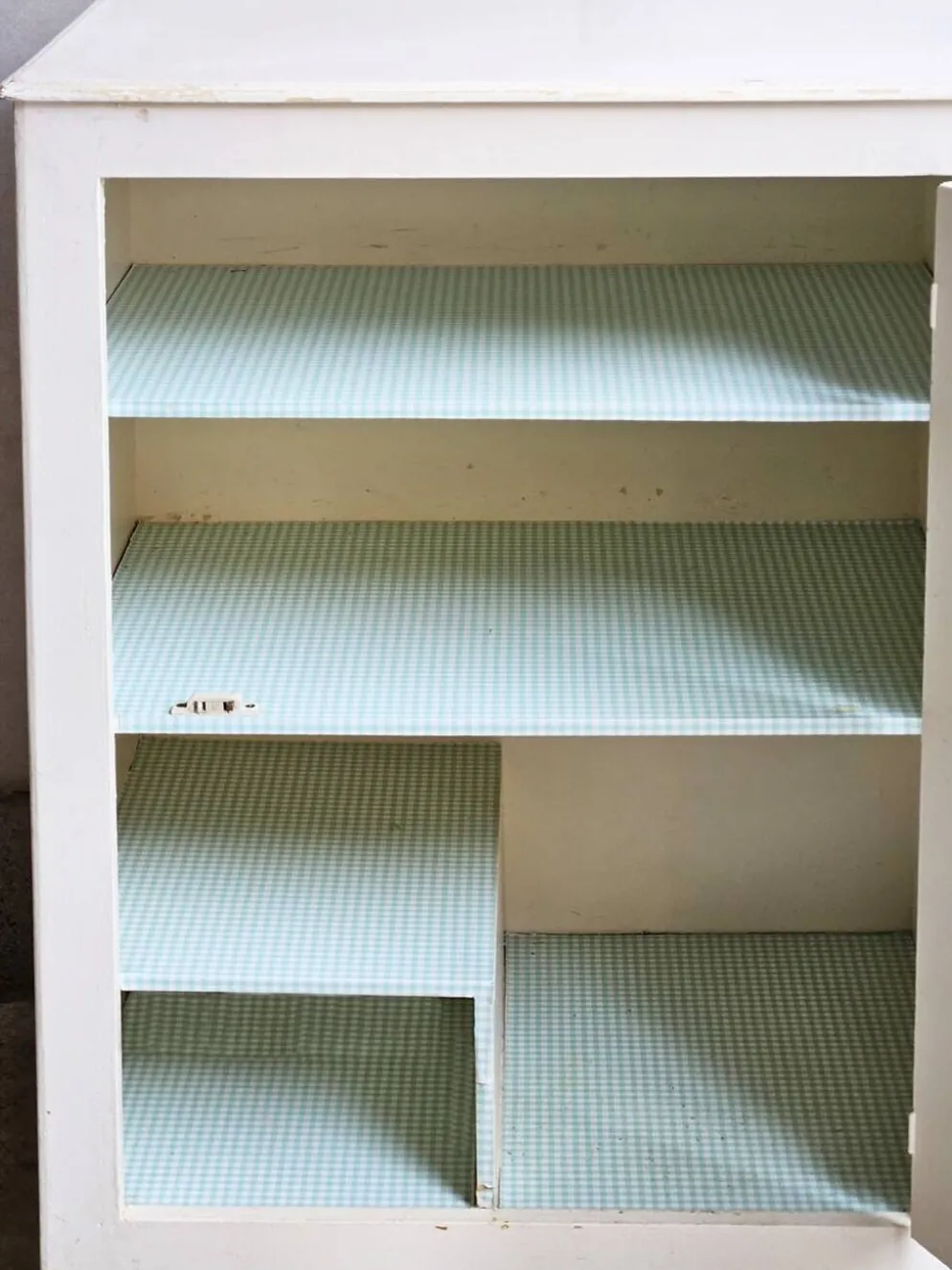 Buffet bas, meuble bar, placard, bois blanc, vintage, années 60