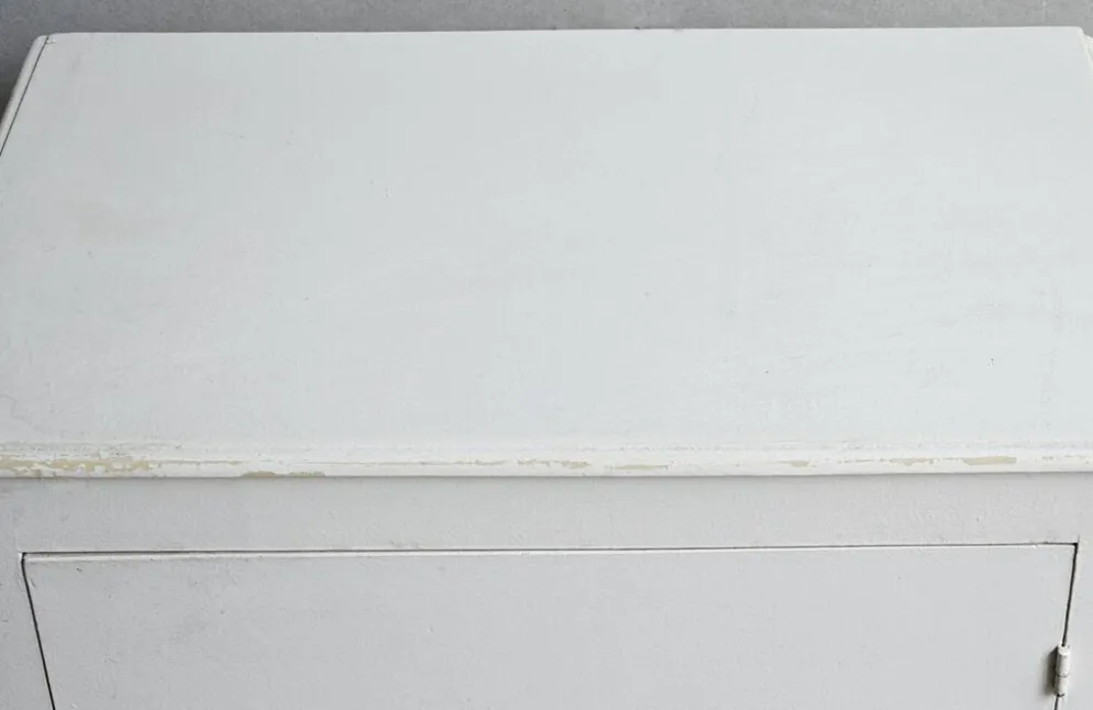 Buffet bas, meuble bar, placard, bois blanc, vintage, années 60