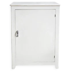 Buffet bas, meuble bar, placard, bois blanc, vintage, années 60