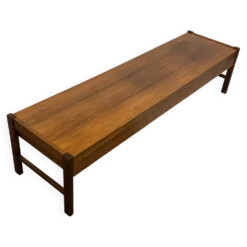 Buffet bas vintage avec tiroirs design en placage de noyer des années 70