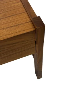 Buffet bas vintage avec tiroirs design en placage de noyer des années 70