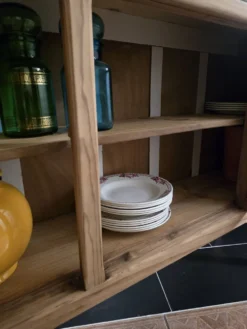 Buffet bois brut restauré pour meuble rangement d'entrée ou TV