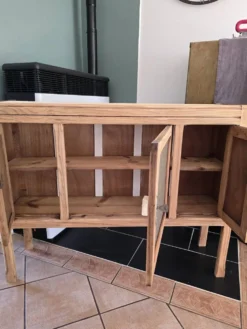 Buffet bois brut restauré pour meuble rangement d'entrée ou TV