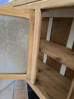 Buffet bois brut restauré pour meuble rangement d'entrée ou TV