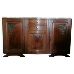 Buffet bois et marbre
